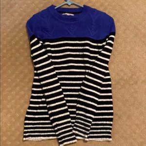 Gap Blue, Black and White striped sweater (XS)